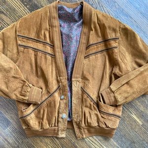 Vintage suede bomber